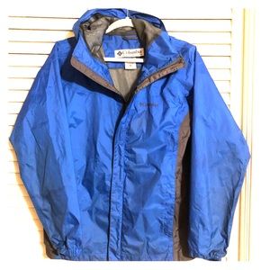 Columbia Youth 18/20 Light Rain Jacket Blue/black